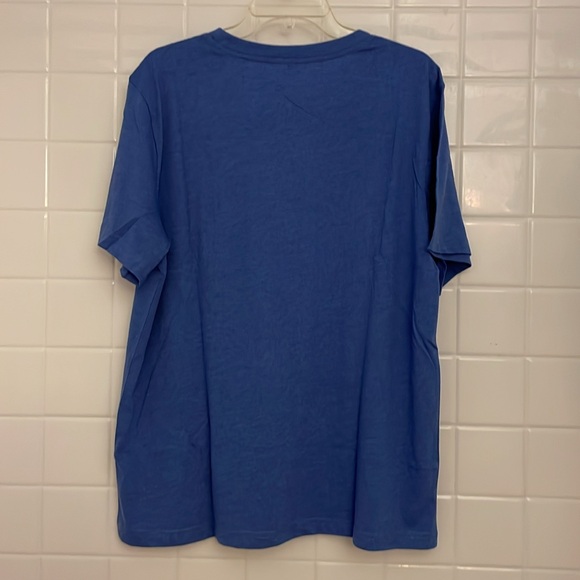 PJ Place, large graphic sleep tee. Blue, rib knit crew neck. Tag-lees label - Picture 14 of 17